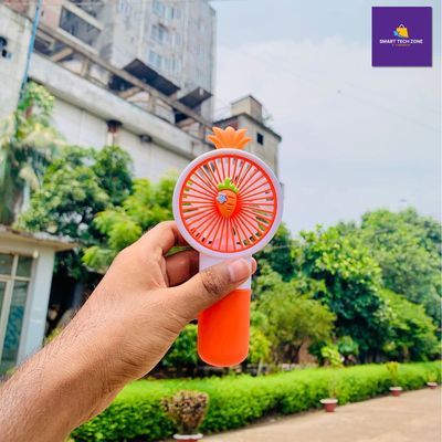 USB Rechargeable Mini Handheld Fan with Holder