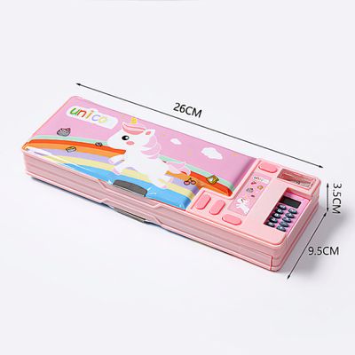 Multi-functional large capacity plastic stationery box creative Internet-famous pencil case_img_3