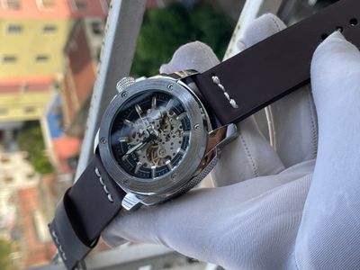 Fossil Auto Brown Belt Black Dial_img_0