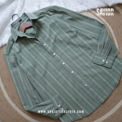 Forest Olive Old Money Shirt – Full Sleeve Cotton Twill