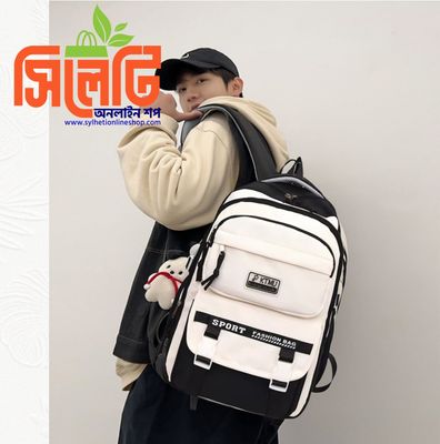 Academy Style School Bag Book Bag Lightweight College Student Backpack(Black)_img_2