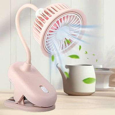 Mini Clip-On Fan Car Desktop Charging Fan Foldable_img_3
