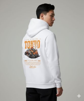 Drop Shoulder Tokyo Street Racer Graphic Hoodie_img_0