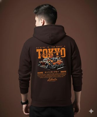 Drop Shoulder Tokyo Street Racer Graphic Hoodie_img_2