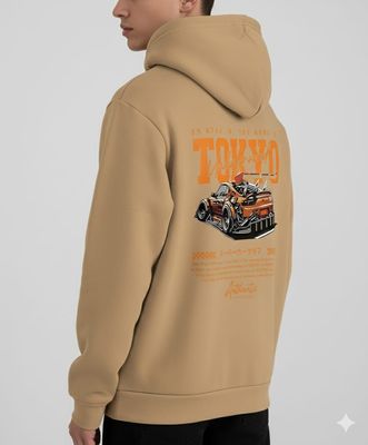 Drop Shoulder Tokyo Street Racer Graphic Hoodie_img_3