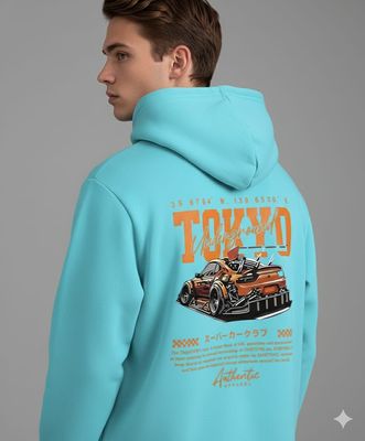 Drop Shoulder Tokyo Street Racer Graphic Hoodie_img_4