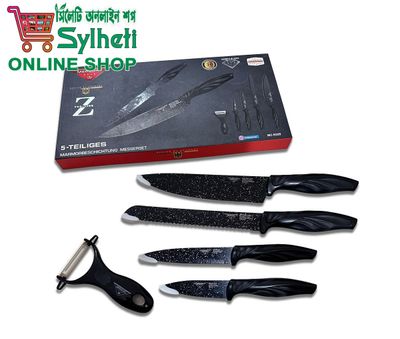 Zepter 5 Pcs Non-Stick Knife Set for Kitchen, Super Sharp high Carbon Stainless Steel Material_img_5