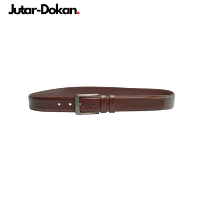 Leather Plain Belt Chocolate_img_2