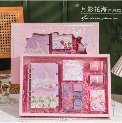 Vintage Oil Painting Hand Ledger suit Gift box, Journal set_img_1