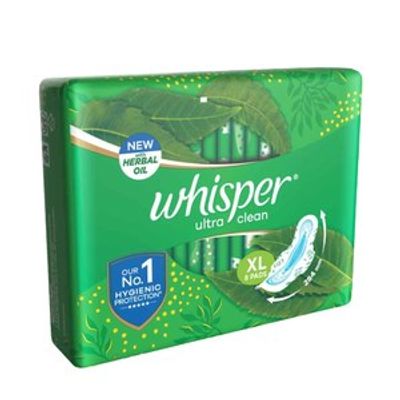 Whisper Sanitary Napkin Ultra Clean 8 pads_img_0