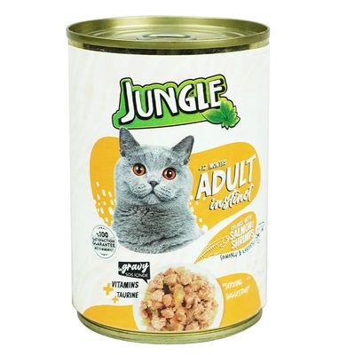 Jungle Adult Cat Food Can Salmon & Shrim400g_img_0