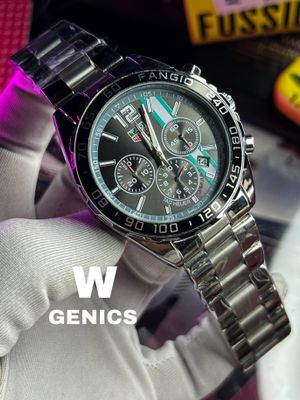 Tag Heuer Anniversary Black Strip Dial Silver Chain_img_0