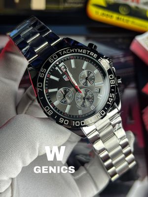 Tag Heuer Anniversary Black Dial Silver Chain_img_0