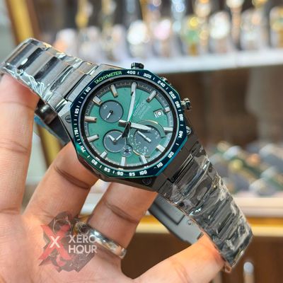 Edifice Master Grade || Japan Movement | Chain Style | Black Green Slim Sereis_img_2