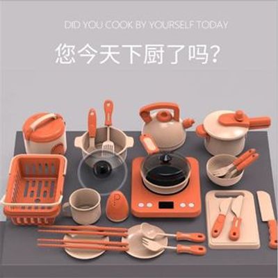 Baby kitchen toys play house cooking full set of suit girls cooking boys children boys_img_0