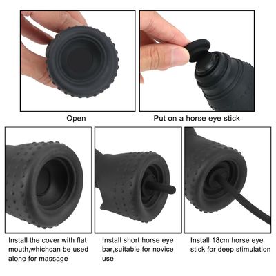 Penis Plug Cock Enlargement Pump Urethral Sound Vibrators For Men Glans Exerciser Male Masturbation Machine Sex Toy Adult Erotic_img_3