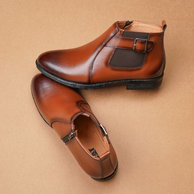 Side Buckles Mustard Chelsea Boot_img_1