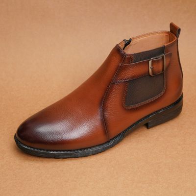 Side Buckles Mustard Chelsea Boot_img_2