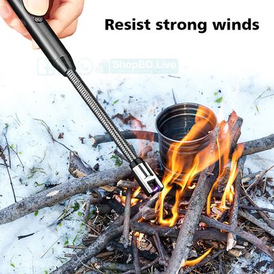 Windproof 360° Rotating USB Rechargeable Electric Arc BBQ Lighter for Candle & Kitchen | Price in BD_img_2