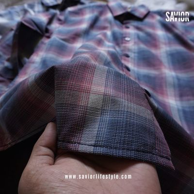 Maroon Navy - Pocketless Full Sleeve Check Shirt_img_4