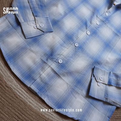 Sky Mist - Pocketless Full Sleeve Check Shirt_img_3