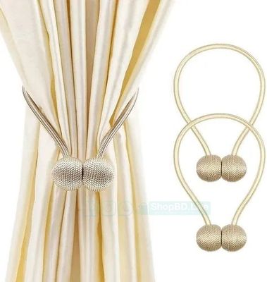 2 Pcs Magnetic Curtain Tiebacks | European Style Decorative Rope Buckle for Sheer & Blackout Curtains | Price in BD_img_5