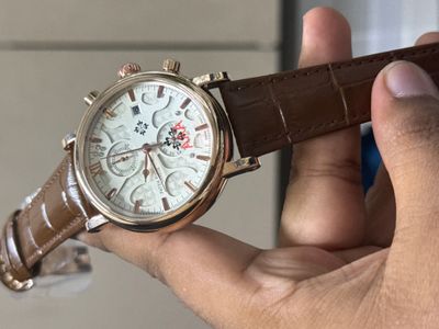 PATEK TWO CHRONO ROSE GOLD CASE BROWN BELT WHITE DIAL_img_0