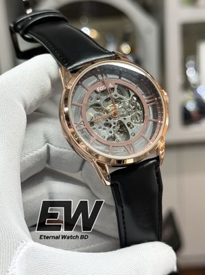 FOSSIL AUTOMATIC BLACK BELT RG CASE CHOCOLATE DIAL_img_0