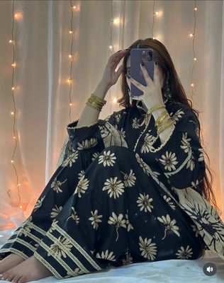 Black Floral Printed Set_img_3