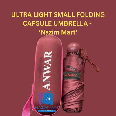 ULTRA LIGHT SMALL FOLDING CAPSULE UMBRELLA - Nazim Mart_img_1