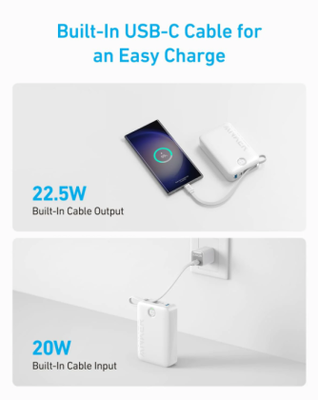 Anker A1647 Series-3 20000mAh 22.5W Powerbank with Built-in USB-C Cable_img_2