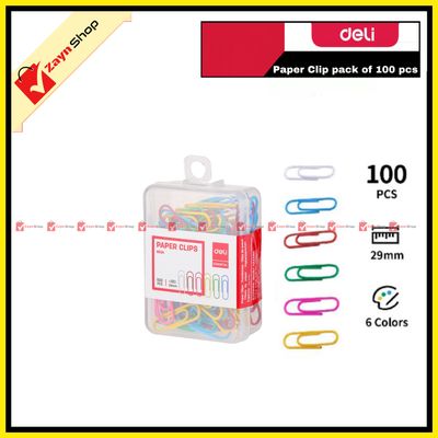 Deli Color Paper Clip Gems clip  Pack of 100 pcs_img_0