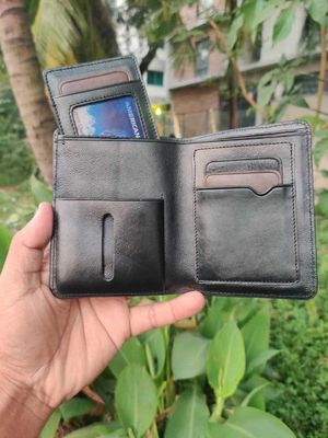 KROYSHALA Men's Leather Wallet - Black | Slim & Stylish Bifold_img_7