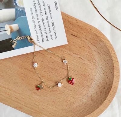 golden strawberry bracelets 🍓_img_0