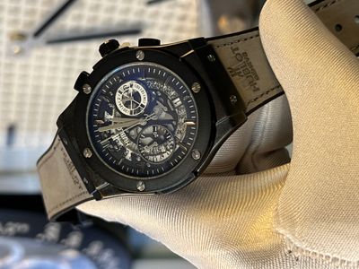 Hublot Gray Belt Full Black Dial AA_img_0