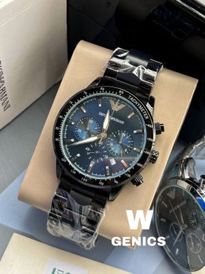 Emporio Armani Black Body Blue Dial Slim AA Grade_img_0