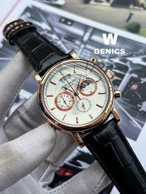 Patek Simple Dial Rose Gold Case Black Belt AA_img_0