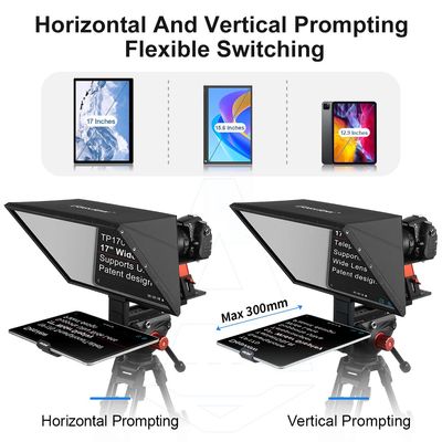 Desview TP170 Portable Teleprompter for Tablets & Smartphones – 17" Max, with Beamsplitter Glass, Remote, App & Adjustable Mount for DSLR/Webcam/Camcorder_img_3