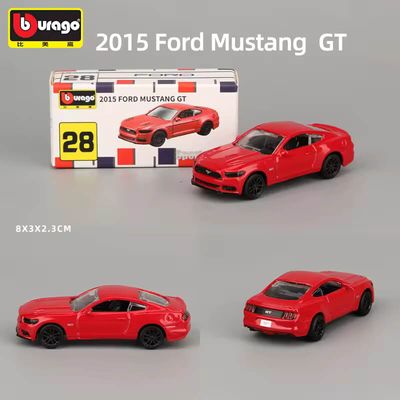 Bburago 1:64 2015 Mustang GT Red Diecast Model Car_img_0