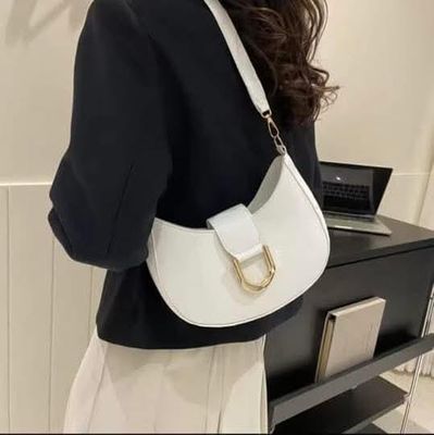 Simple candy color half round zipper+button chain shoulder bag 👜🔥_img_6