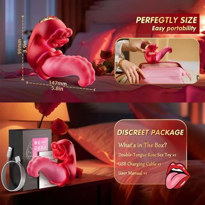 Vibrator Adult Sex Toys for Women 4 in 1 Tongue Thrusting Vibrators Dildo Sucking Clit Stimulator for Female Couples Adult Games_img_4