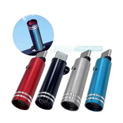 Type-C USB Rechargeable Key Ring Lighter | Windproof Electronic Cigarette Lighter | Price in BD_img_1