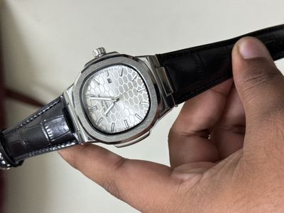 PATEK NAUTILUS HONEYCOM BLACK BELT WHITE DIAL SWEEP_img_0