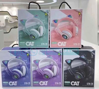 CAT STN-28 Wireless Bluetooth Headset with LED Glowing Cat Ears | Over-Ear Foldable Headphones | Price in BD_img_5