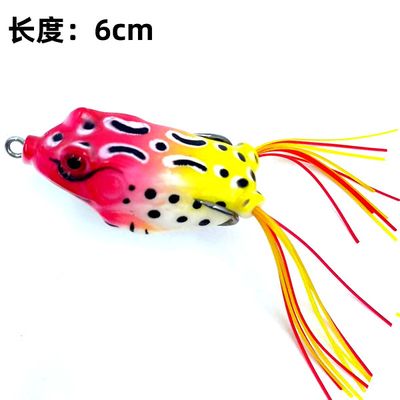 2.4'' Long Realistic Topwater Frog Soft Silicone Frog Fishing Lures with Double Concealed Hooks Frog Bait for Fish Over 1kg Topwater Frog_img_1