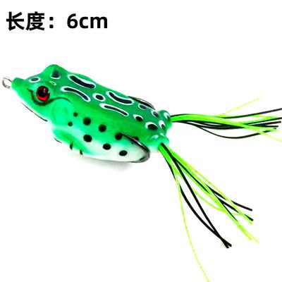 2.4'' Long Realistic Topwater Frog Soft Silicone Frog Fishing Lures with Double Concealed Hooks Frog Bait for Fish Over 1kg Topwater Frog_img_2