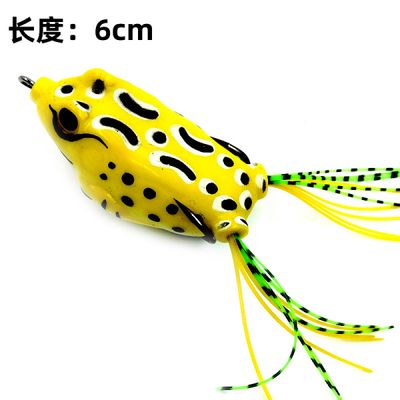 2.4'' Long Realistic Topwater Frog Soft Silicone Frog Fishing Lures with Double Concealed Hooks Frog Bait for Fish Over 1kg Topwater Frog_img_3