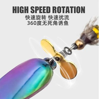 5 pcs 10g Spoon Lure for Fishing - Modified Moth Sequins Fly Sequins Hanging Propeller Fly Hook Poisonous Mosquito Hook Remote Lure Fly Bait Fly Bait_img_3