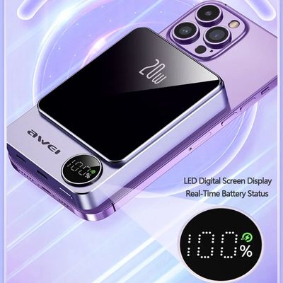 Awei P39K 10000mAh 20W PD Magnetic Wireless Power Bank_img_3