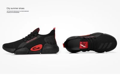 Premium Dark Flow Sneakers . (Black & Scarlet) (C-02)_img_12